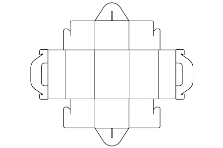 たとう式の変形図面