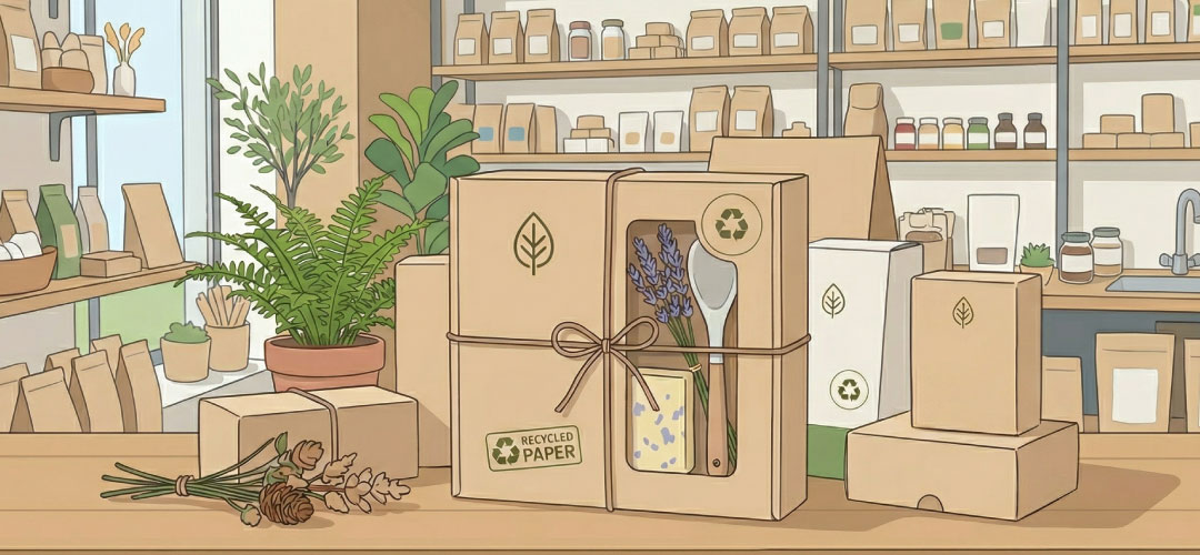 地球に優しい環境紙で製作された化粧箱