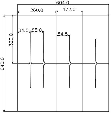 組仕切りの実際の製作図面