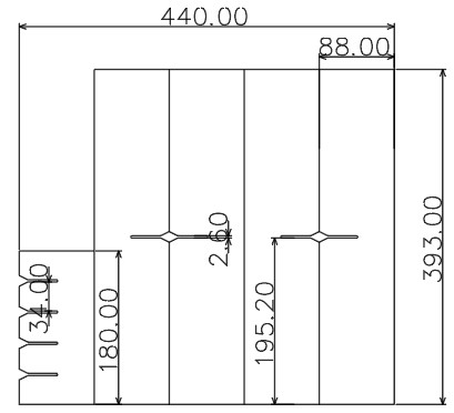 組仕切りの実際の製作図面