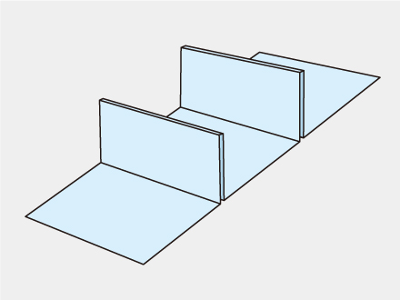 山折り型仕切り